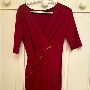 Burgundy bodycon dress